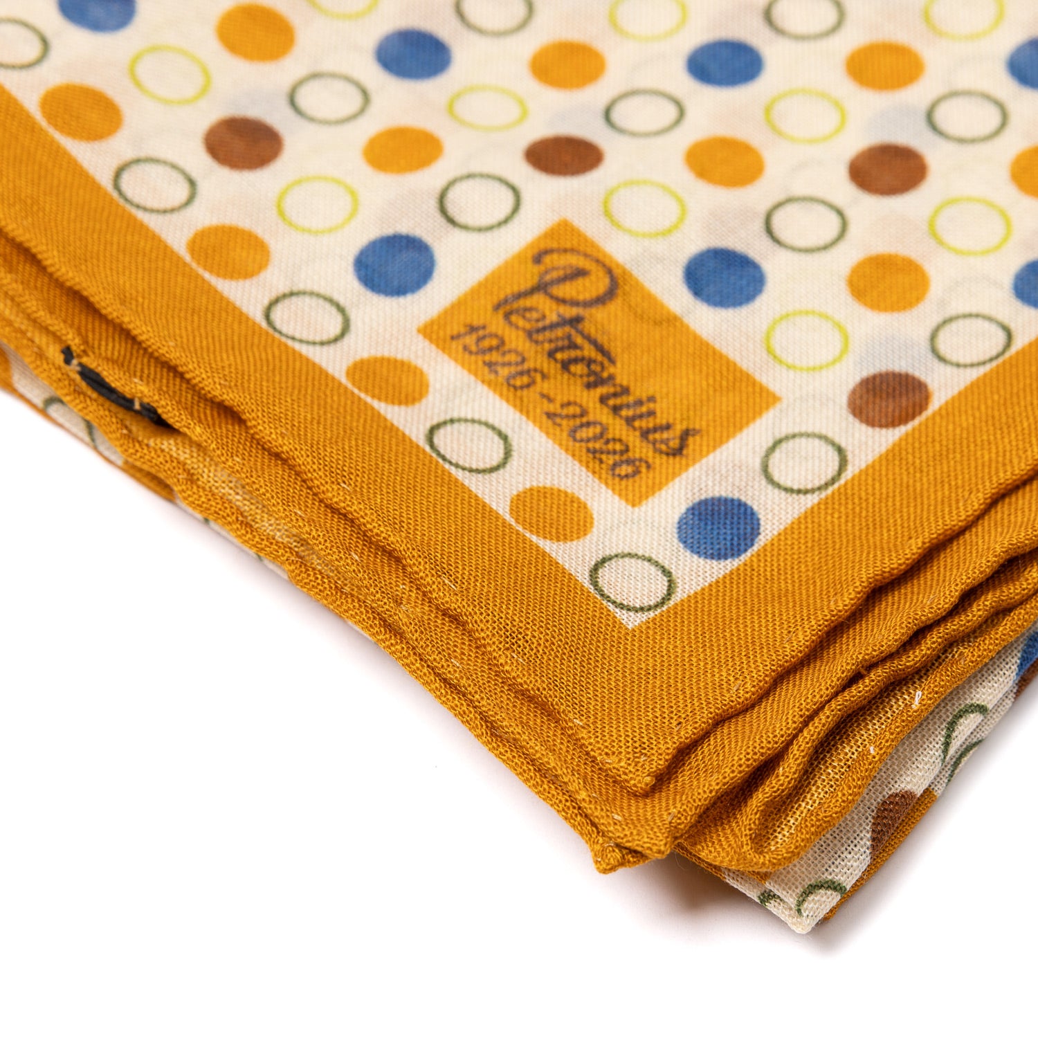 Bandana "Palline e Cerchi" aus Wolle & Seide - Handrolliert